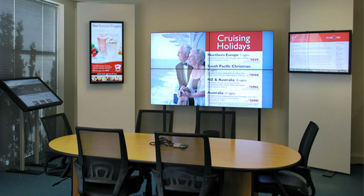 One of the fastest growing areas of our business is the temporary design and setup of Digital Signage for conventions, tradeshows and large corporate meetings. Gone are the days of poster boards and easels, today’s consumer expects larger than life, dynamic and engaging images to communicate your message. Talk to one of our friendly and knowledgeable representatives today.